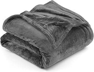 Cotton Bolls Textiles Cozy Plush AC Blanket for Single Bed, Lightweight All Season Blanket, Ultra Soft Blanket for AC Room, Mild Winter, Can Be Used as Bedsheet in Winter, 60x90 Inches, Dark Grey