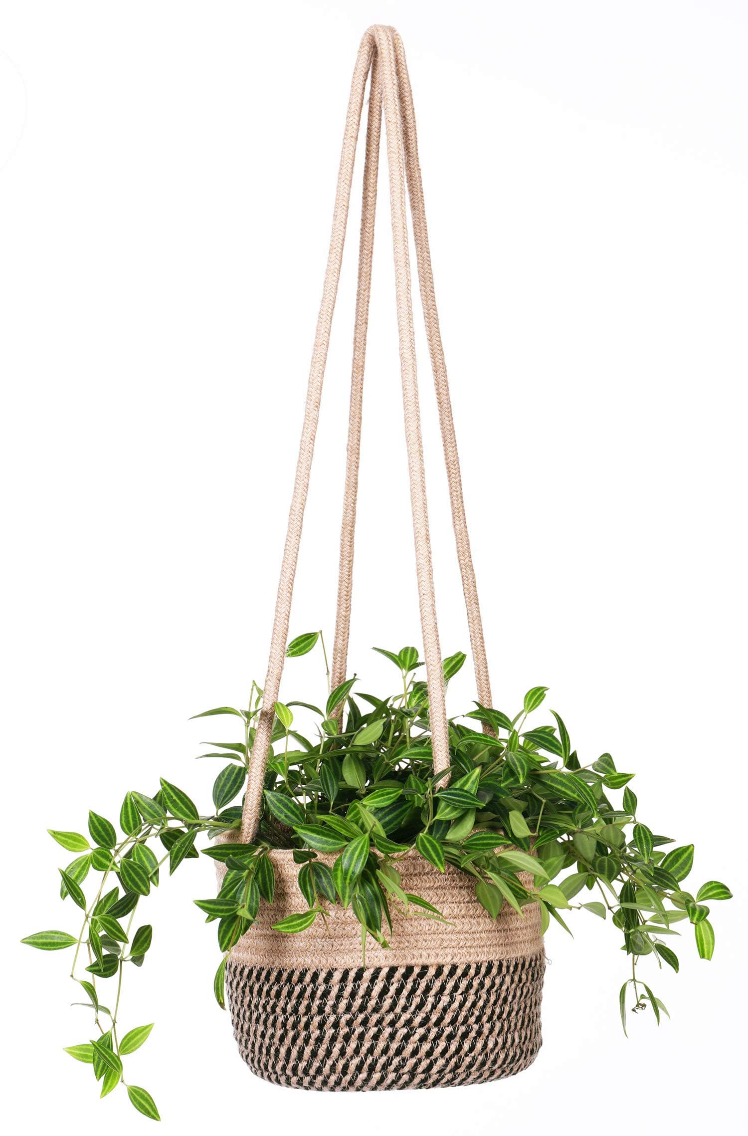 ruizhixuan Hanging Planter Basket Jute Rope Woven Plant Hangers Indoor Hanging Plant Holder Up To 7" Pot Macrame Modern Storage Organizer Home Decor (Jute), Multicolor
