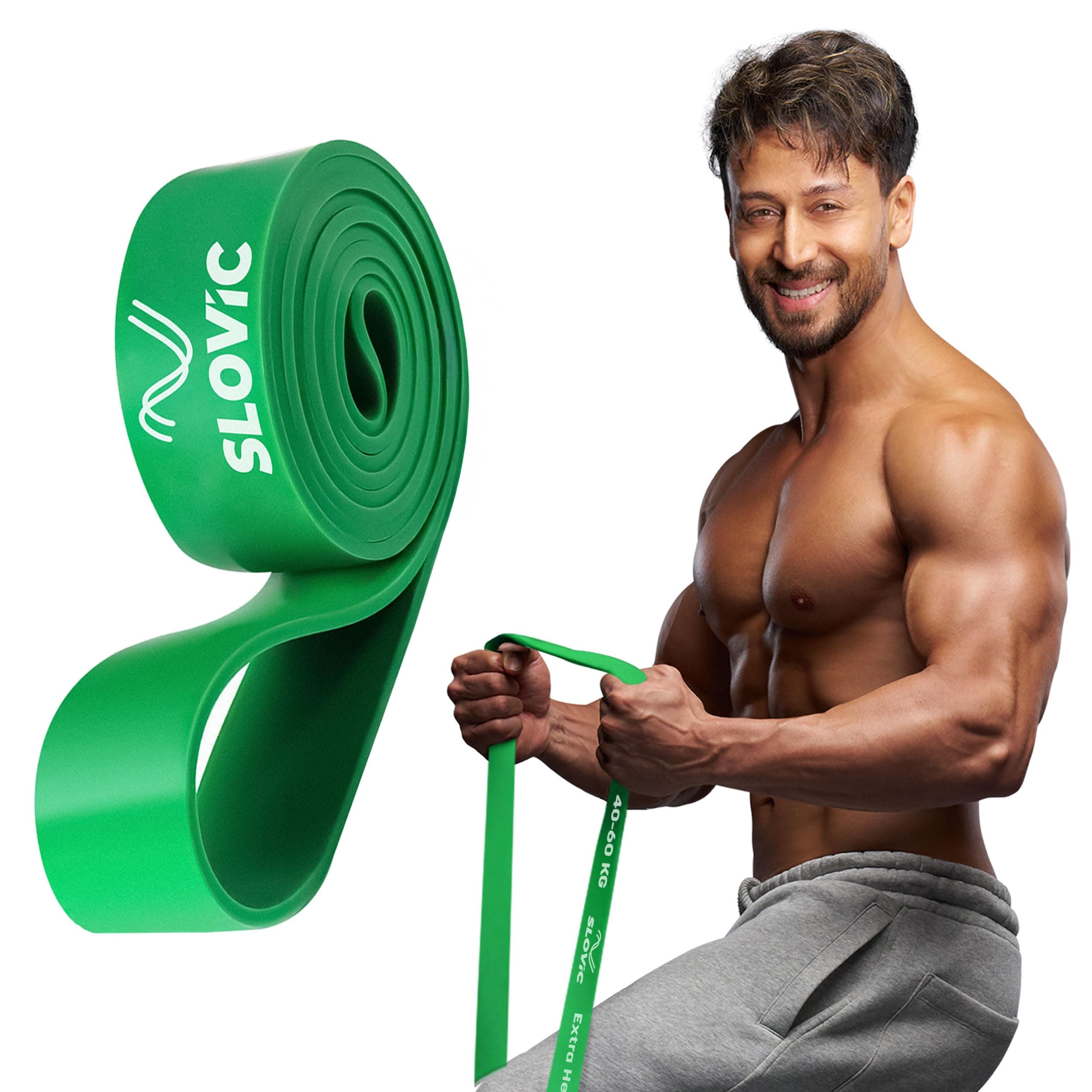 Slovic Latex Resistance Band for Workout [40-60 KG] | Resistance Band Set | Exercise Band & Stretching Bands for Exercise for Home Workouts | Gym Equipment for Home Workout | Ideal for Men & Women