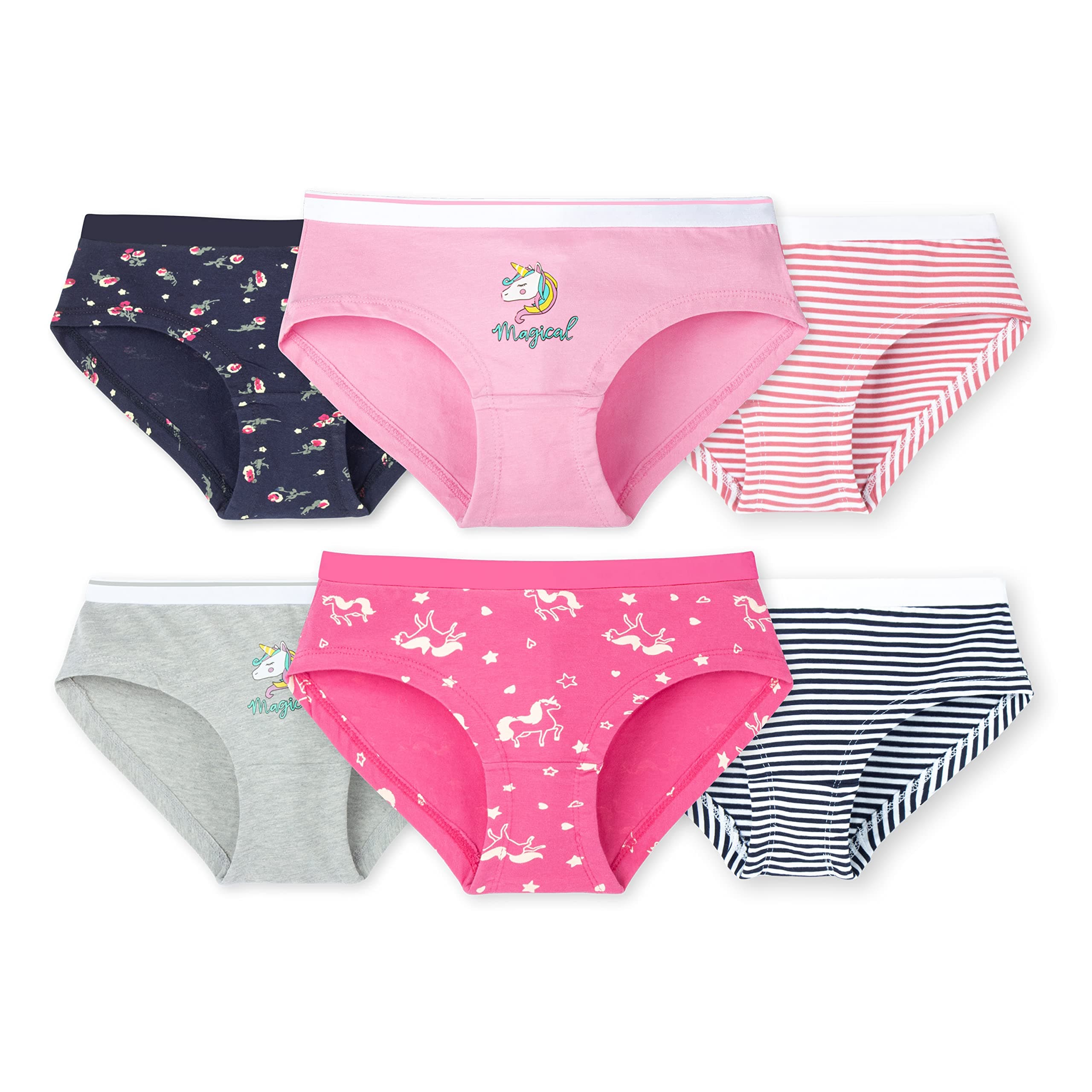ARIEL Girls Cotton Multicolor Panties (Pack of 6)