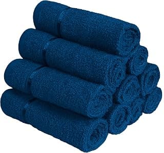 Story@Home Combo of 100% Cotton Face Towel Set, 450 GSM (30 cm X 30 cm)(Pack of 10, Navy Blue)