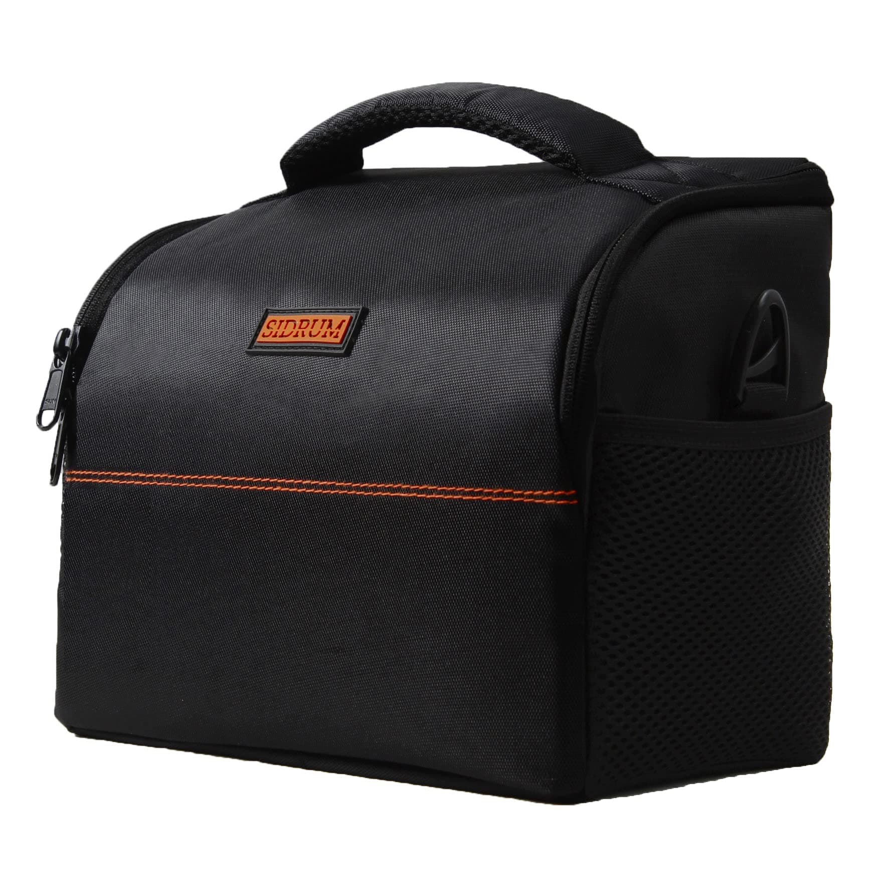 SIDRUM WF-18 DSLR/SLR Camera Shoulder Bag Case with Adjustable Shoulder Strap & Rain Cover, Compatible for Nikon, Canon, Sony Mirrorless Cameras - Waterproof - Breathable - Anti Shock (Orange-Black)