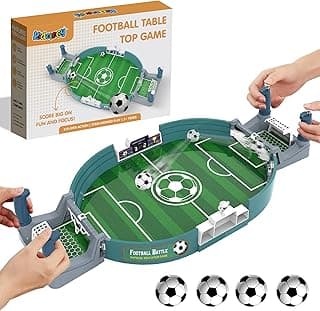 Kidology Mini Football Tabletop Game for Kids 3+ Years | Builds Hand-Eye Coordination Focus & Strategy | 2-Player Indoor Soccer Board Game for Teens | Portable Sports Gift for Boys & Girls