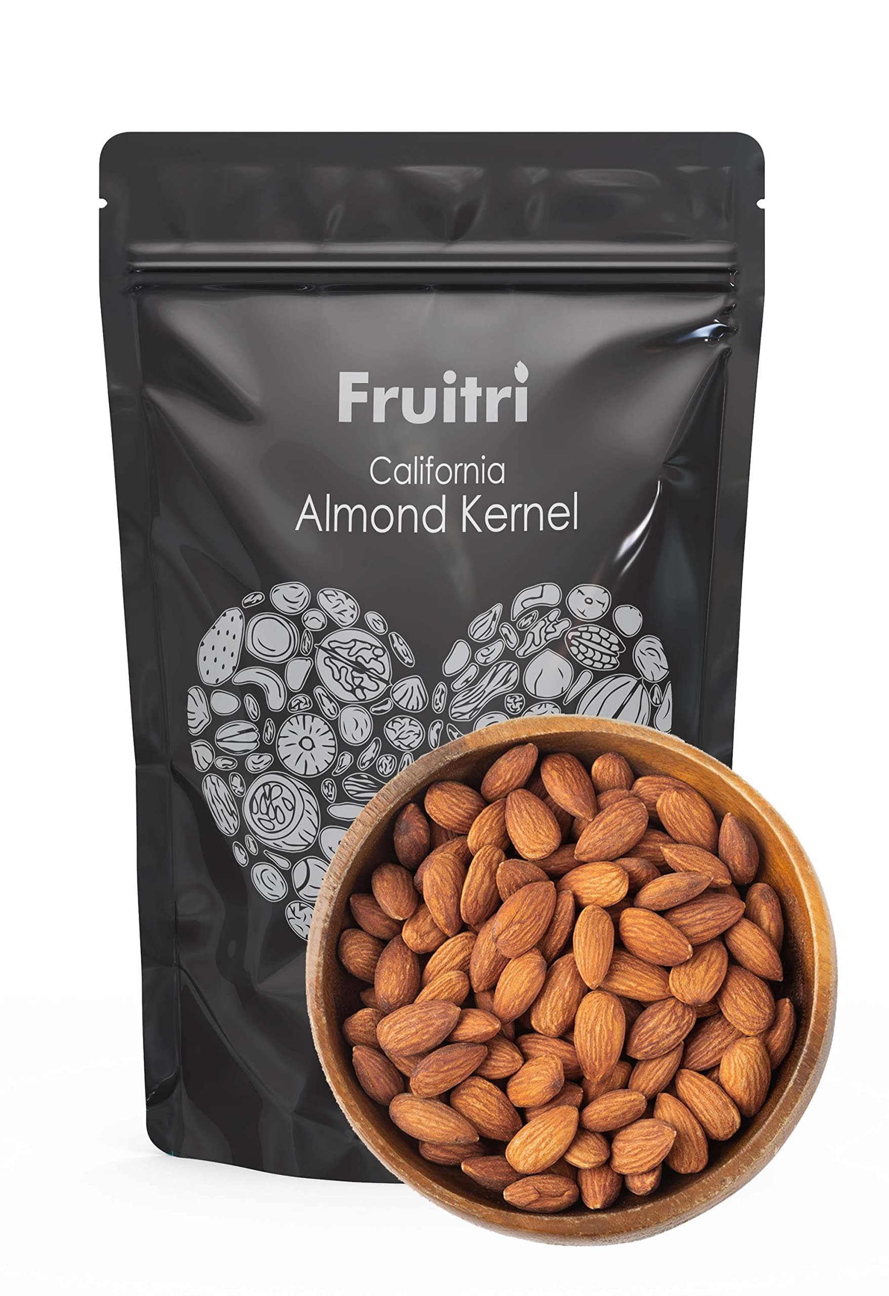 Fruitri Premium California Almonds Nuts, Without Any Artificial Color, Natural Badam Giri, 1Kg