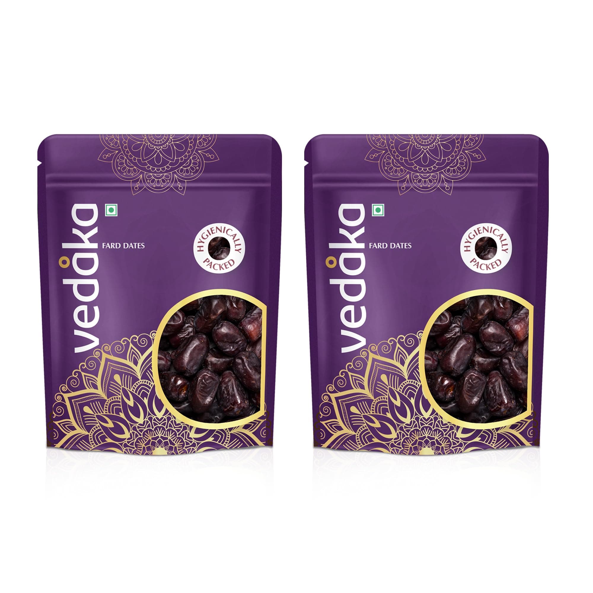 Amazon Brand - Vedaka Fard Dates(Omani)| 1 Kg | Khajoor/Khajur|Preservative-Free|Natural Sweetener|Hygienically Packed | Pack Of 2, Each 500 G