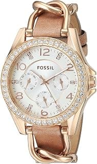 Fossil Riley Analog White & Beige Dial Women's Watch -ES3466