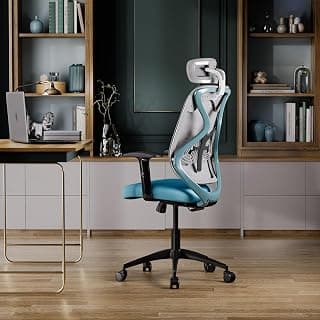 Wakefit Gravita Ergonomic Office Chair for Work | 3 Year Warranty | Multi-Lock Seat Slider and Recline | Soft Armrest with 3D Adjustability| Strong Nylon Base | 8+ Hours of Comfort| White and Green