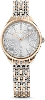 Swarovski Swarovski Attract Watch, Swiss Made, Pavé, Crystal Bracelet, Gold Tone, Champagne Gold-Tone Finish