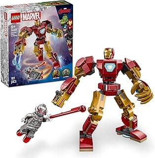LEGO Marvel Iron Man Mech vs. Ultron Buildable Super Hero Figure Playset 76307 Building Blocks Toys for 6+ Gift for Boys and Girls