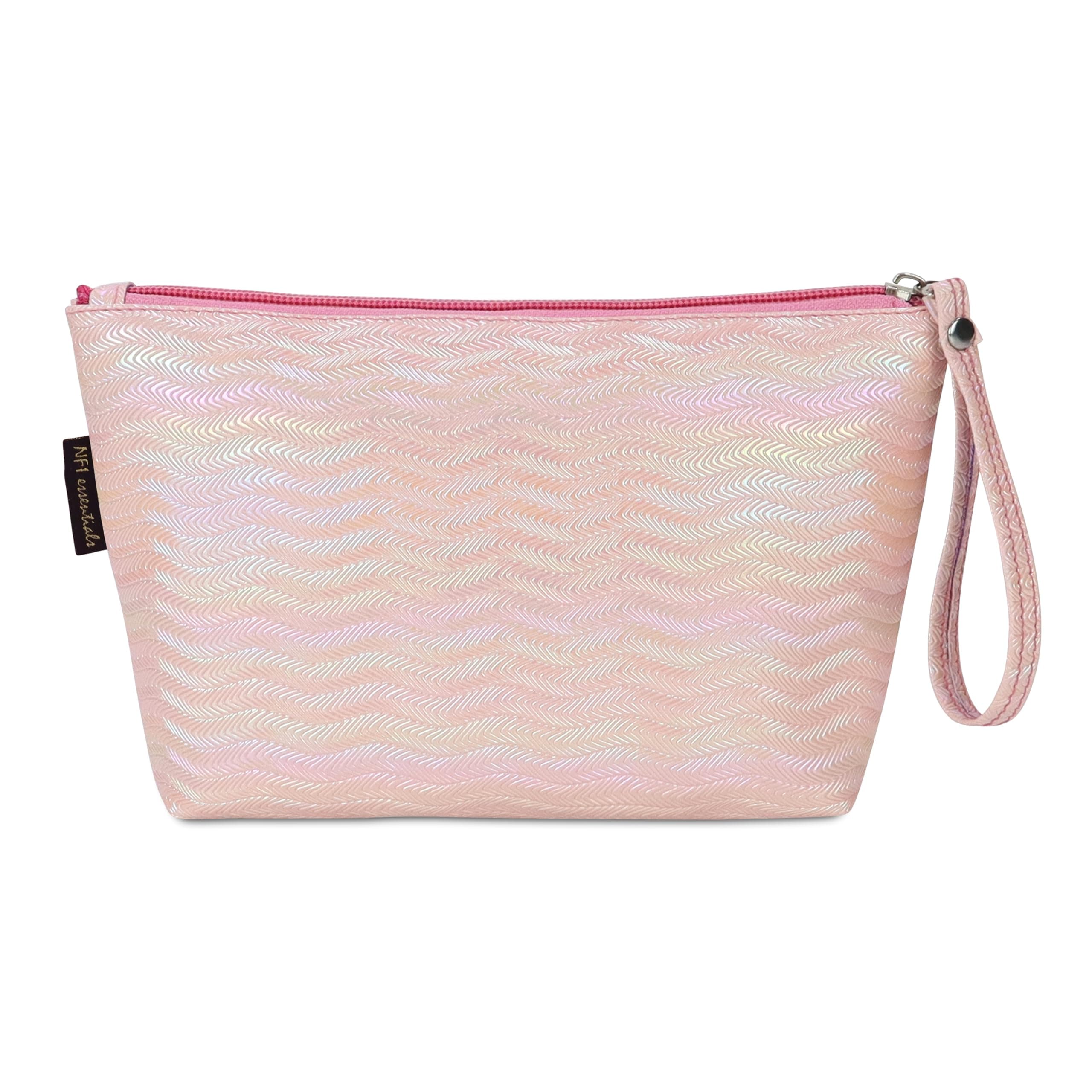 NFI essentials PU Makeup Pouch, Stylish Bag for Skincare, Accessories & Essentials, Cosmetic Storage Bag for Women, Toiletry Case for Girls, Lightweight Portable Beauty Pouch