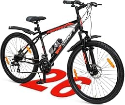 VESCO Drift NXG 26T MTB 21 Speed Gear Cycle with Front Suspension and Dual Disc Brake | Frame 18 Inch | Ideal for Adult Men & Women (Black)