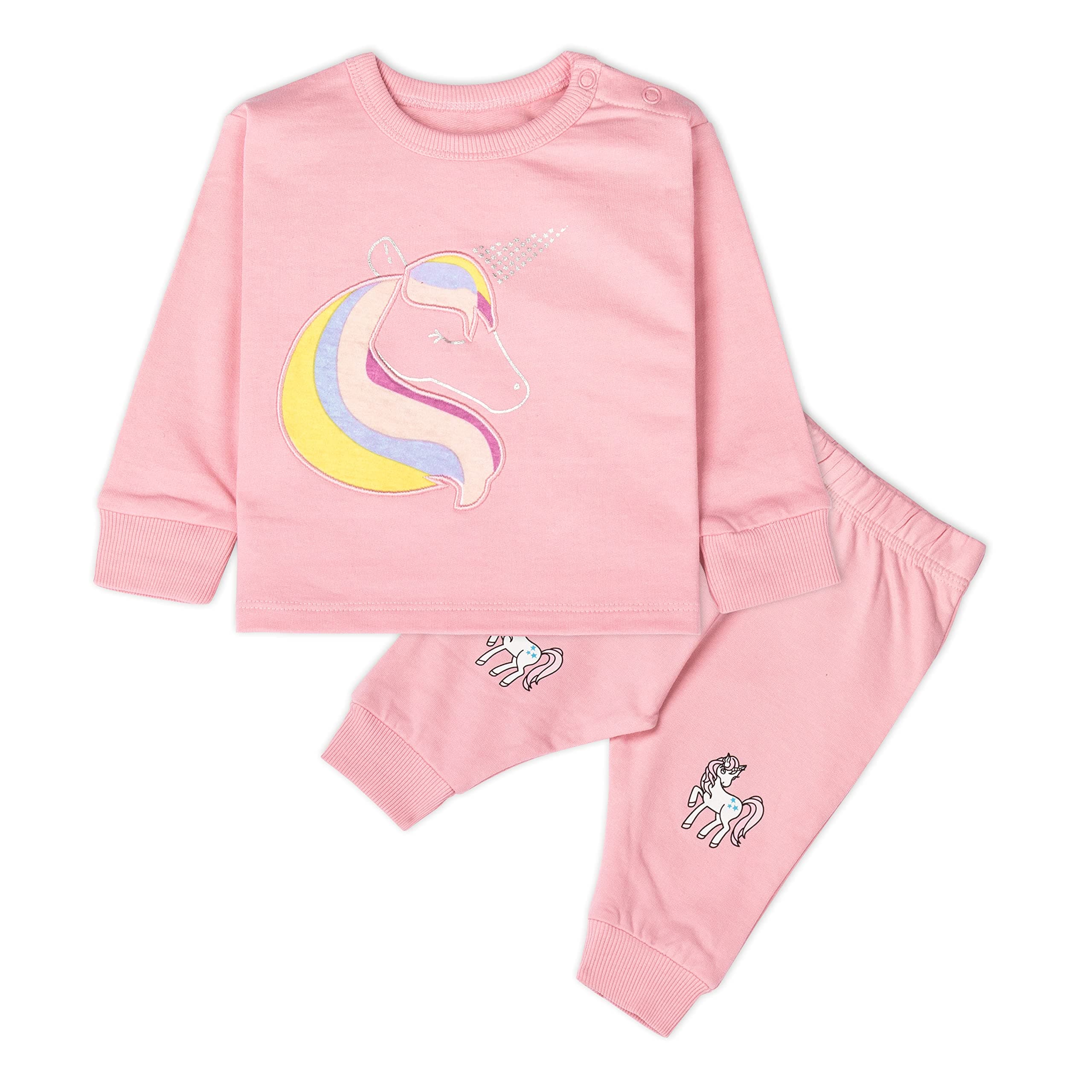 Real Basics Unisex Cotton Fleece Full Sleeve Track Suit for Boys & Girls