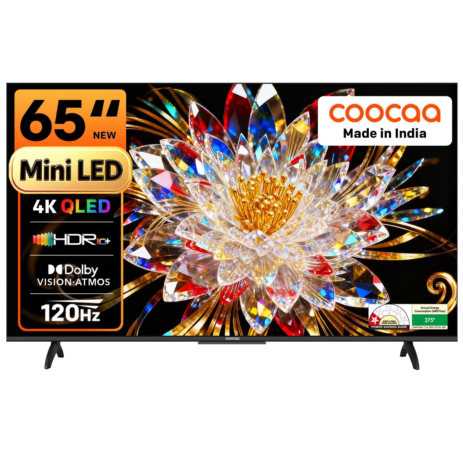 coocaa 164 cm (65 inches) 4K Ultra HD Smart Mini LED QLED Google TV 65MINI75Q