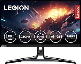 Lenovo Legion R25f-30, 25 Inch (63.50cm), FHD 1920x1080, 240Hz, Black, 0.5ms, AMD FreeSync, 99% sRGB, 90% DCI-P3, 3Wx2 Speaker, 2xHDMI, 1xDP, Tilt, Swivel, Pivot, Height Adjust Stand Gaming Monitor