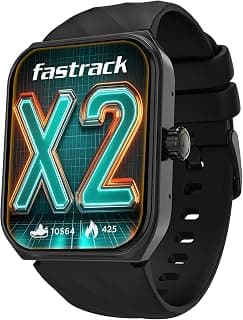Fastrack Fastrack New Limitless X2 Smart Watch, 1.91" UltraVU with Rotating Crown, 60 Hz Refresh Rate, Advanced Chipset, SingleSync BT Calling, 100+ Sports Mode & Smartwatch Faces, IP68, (Black)