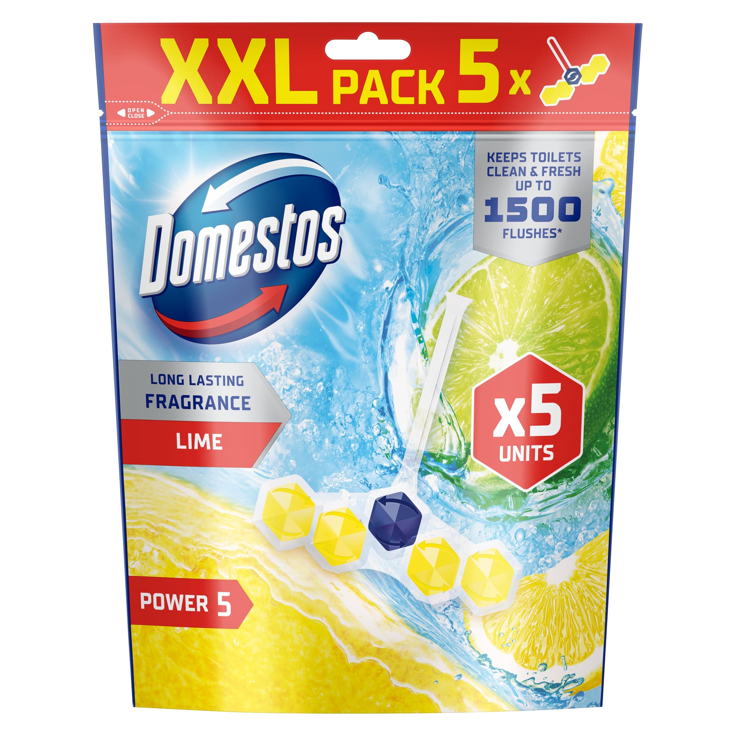 Domestos Power 5 Lime Toilet block 302g