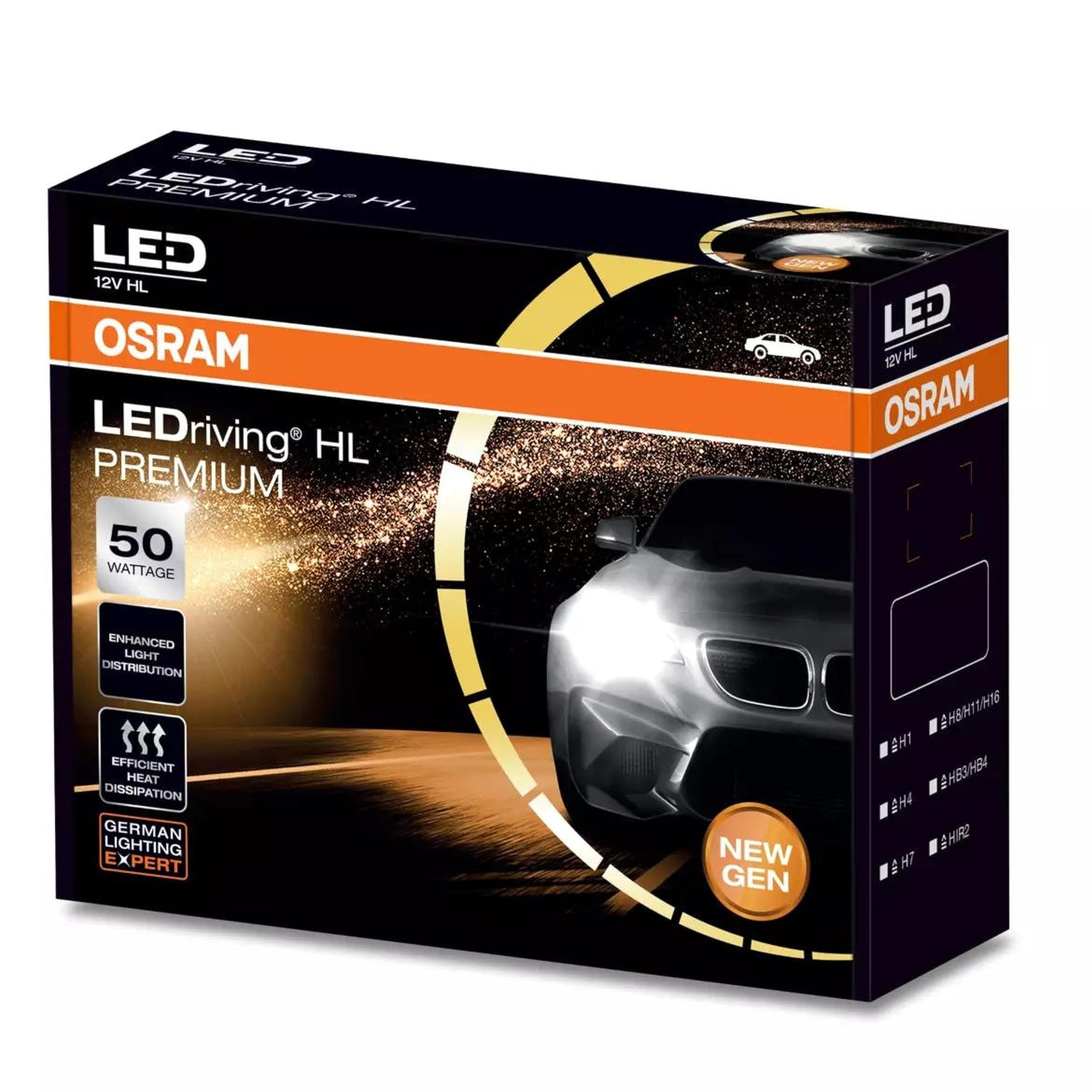 Osram H7 Premium New Gen LED Headlight For Car- Px26D12V 50W- 6000K- G5210Cw, White