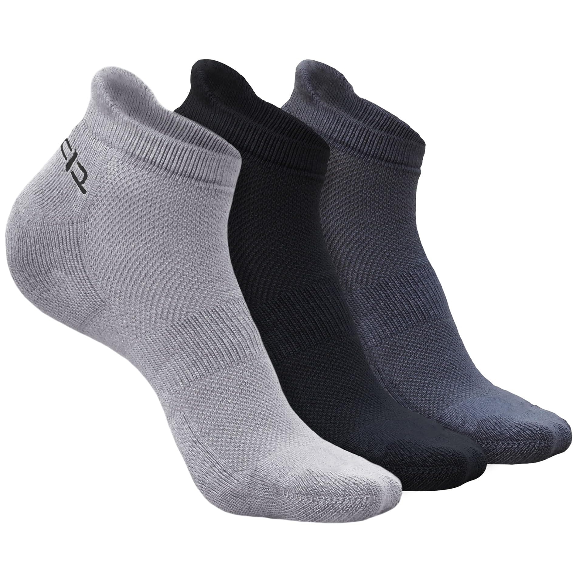 HEELIUM Bamboo Ankle Socks for Men | Odour-Free and Breathable | Padded Base and Anti-bacterial | 3X Softer Than Regular Socks