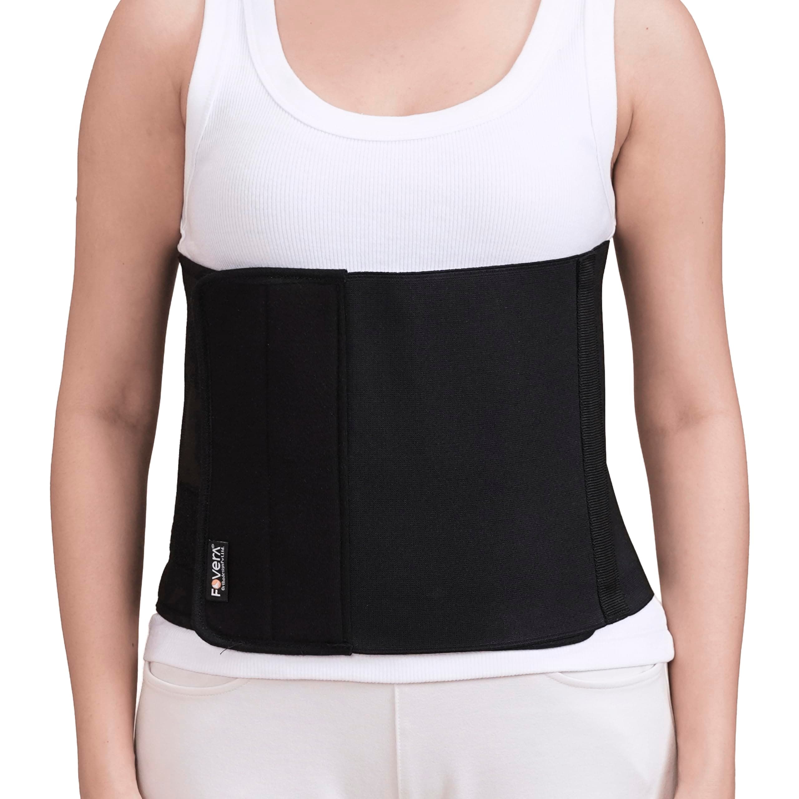 FOVERA Abdominal Belt After Delivery for Tummy Reduction – Lumbo Sacral Lower Back Pain Relief Binder – Breathable Post C-Section Waist Support | For Women & Men (Regular, Pack of 1)