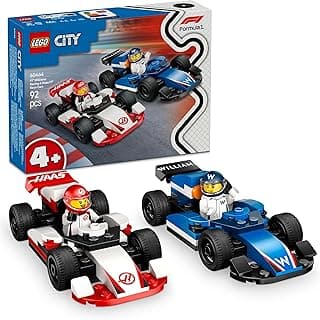 LEGO City F1 Williams Racing & Haas F1 Race Cars Vehicle Toy Set 60464 Building Blocks Toys for 4+ Gift for Boys and Girls