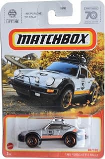 Matchbox 1985 Porsche 911 Rally Car, Silver, Metal Parts, 1:64 Scale, 3+ Years