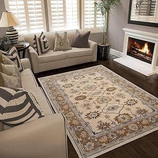 New USA Export Quality Handmade Tuffted Blended Pure Woollen Thick Persian Carpet for Living Room, Bedroom & Hall with 1 inch Thickness Size 15 x 20 feet (450X600 Cm) Multi
