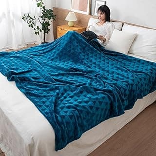 HOKIPO Fleece AC Blanket Double Bed Queen, 200X230 cm / 6.5X7.5 Feet, Teal (AR-4919-TEAL)