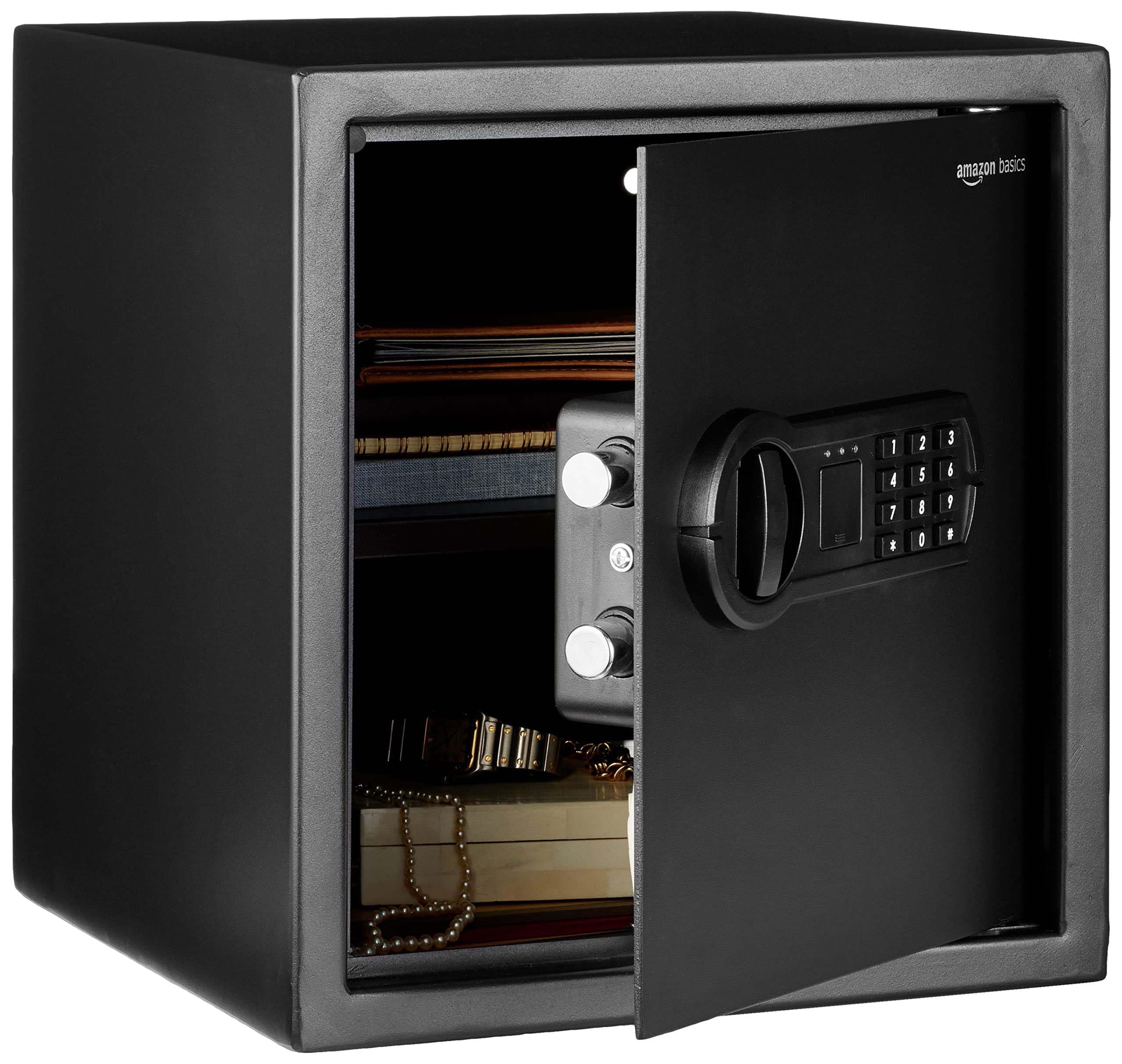 Amazon Basics Digital Safe With Electronic Keypad Locker For Home , Gross Capacity - 39L (Net - 34L), Black