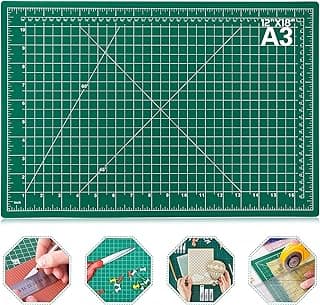 Anezus Self Healing Cuttting Mat A3 Size, Polyvinyl Chloride, Green