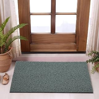 Kuber Industries 16X24 Inch Rubber PVC Water Absorbing Front Floor Mat | Rectangular Door Mats for Home Entrance Large | Door Matsrugs for Office, Bedroom & Kitchen | Anti Slip Paydan/Foot Mat | Grey