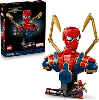 LEGO Marvel Iron Spider-Man Bust Collectible Adult Building Set 76326 for 18+ Gift