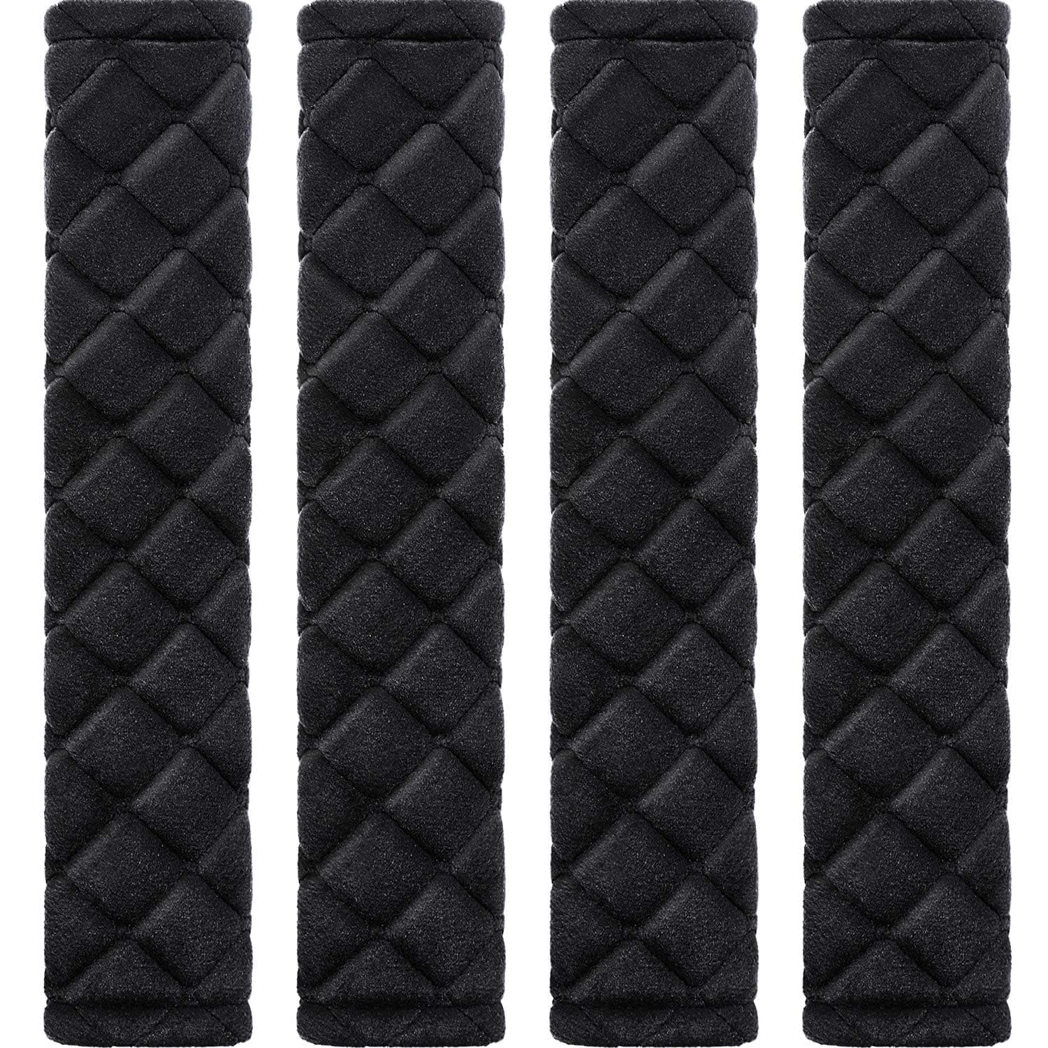 Che Yue fu Che Yuefu's Soft car seat Belt Shoulder pad Cushions Neck and Shoulder Pressure, Suitable for Adults, Children, Cars, Trucks, SUVs, and Backpacks 4 Pieces (Black)
