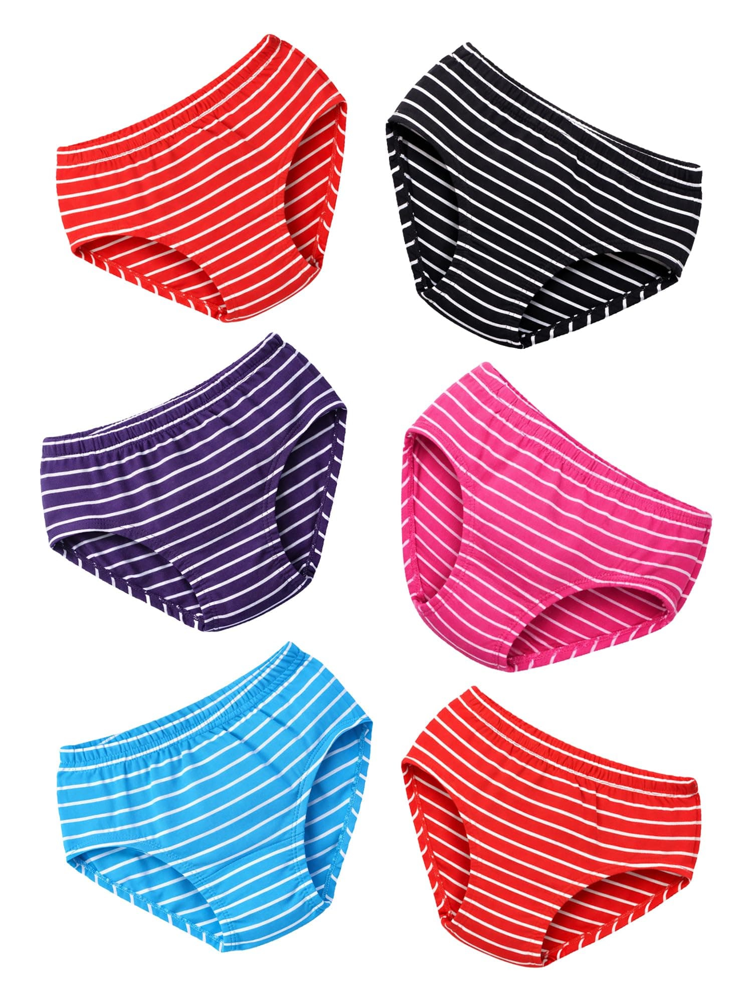 BODYCARE Kids Girls Panty Ultrasoft Underwear 100% Cotton Soft Comfortable | Skin Friendly | Innerwear Pack of 6-Assorted… (Color & Print May Vary)