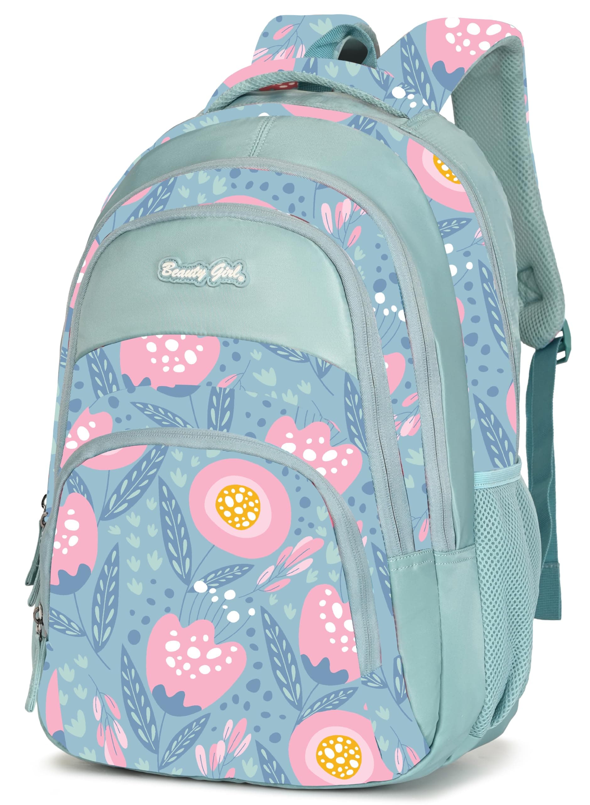 BEAUTY GIRLS BY HOTSHOT FLORAL_1594|SCHOOL BAG|TUTION BAG|COLLEGE BACKPACK|LARGE SIZE|WATER RESISTANT|19 INCH|FOR GIRLS & WOMEN|36 LITERS BACKPACK