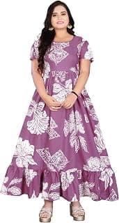 Generic Stylish Floral Printed Long Gown for Women | Anarkali Ethnic Maxi Dresses