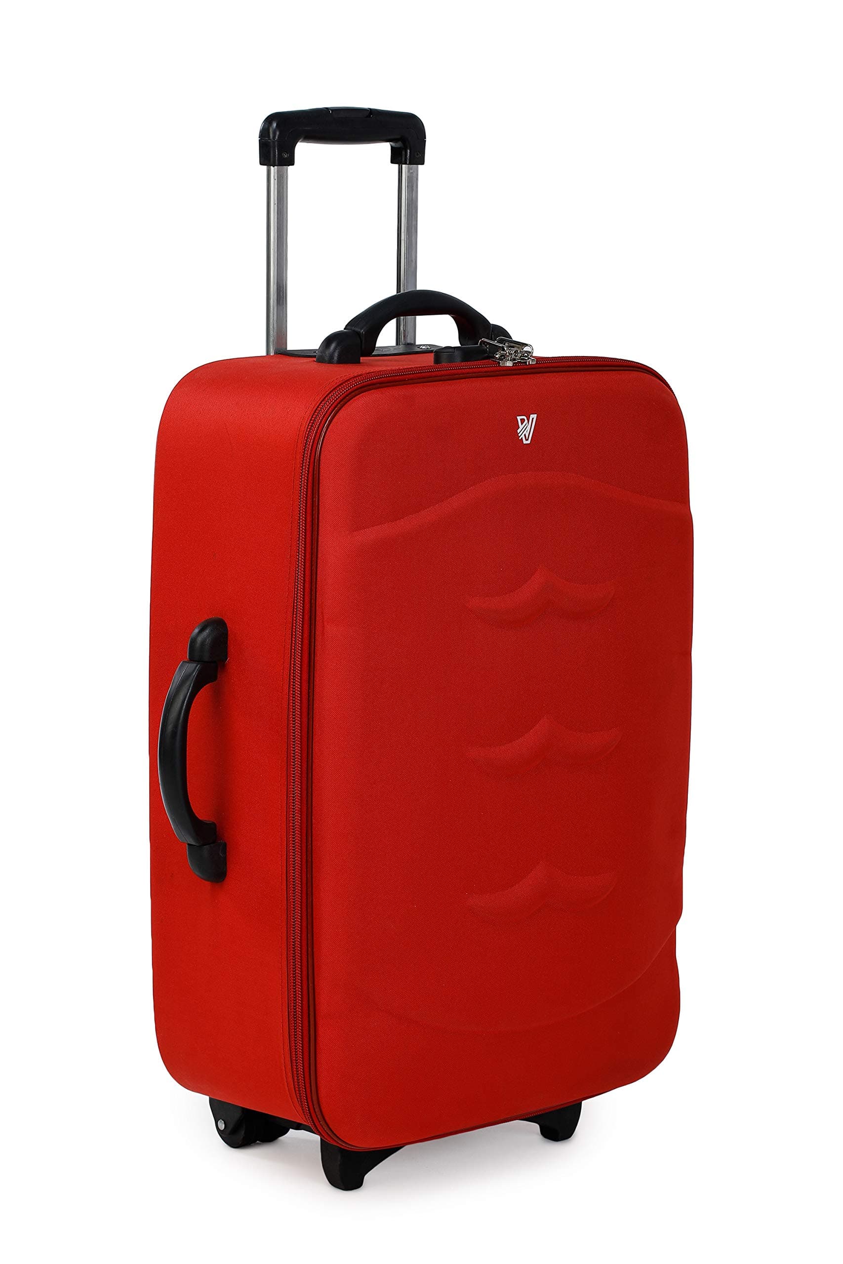 Verage Milan Polyester Cabin Carry On Trolley 59 cm Red, 2 Wheels Soft Sided Suitcase Luggage (VRMIL20RD)