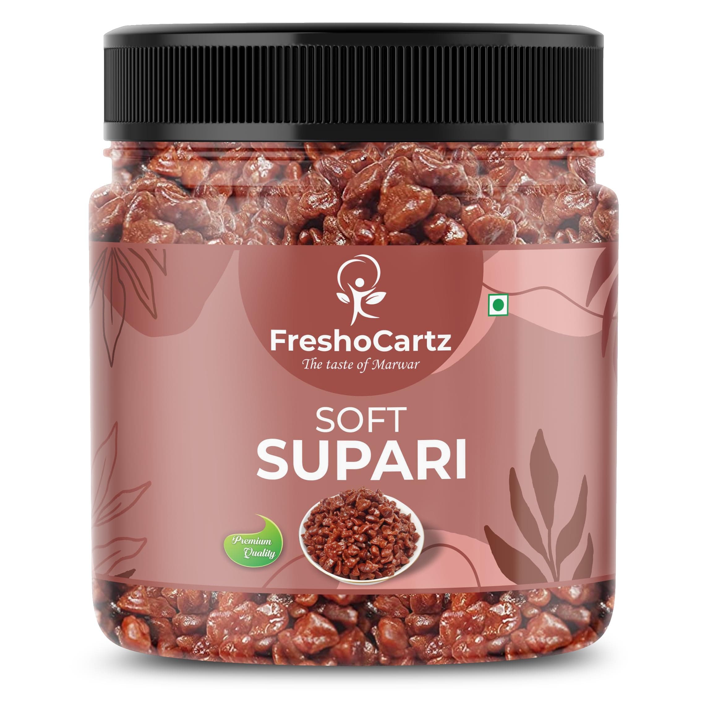 Premium Soft Supari | Raseeli Supari | Chikni Supari | Soft Betel Nuts | After Meal Mukhwas Soft & Sweet Mouth Freshener - Jar Pack (Soft Betal Nut, 300g (Pack of 1))