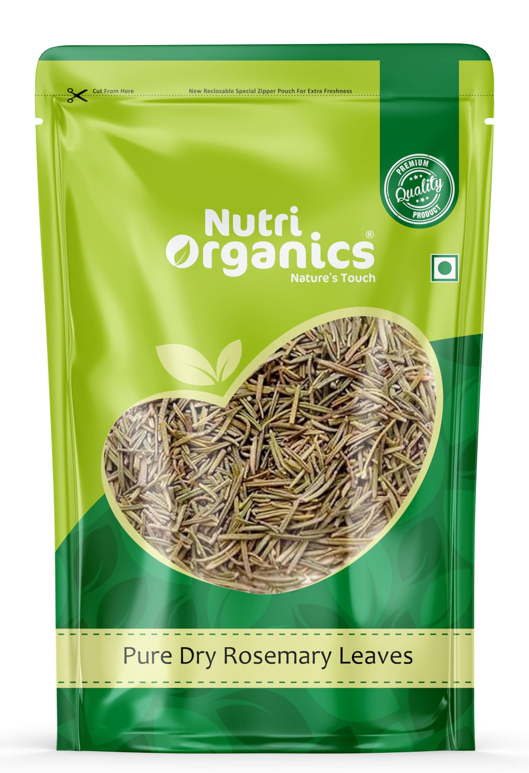 NutriOrganics Rosemary Dried Leaves - 50gm | Rosemary Leaves for hair growth & Food 50g