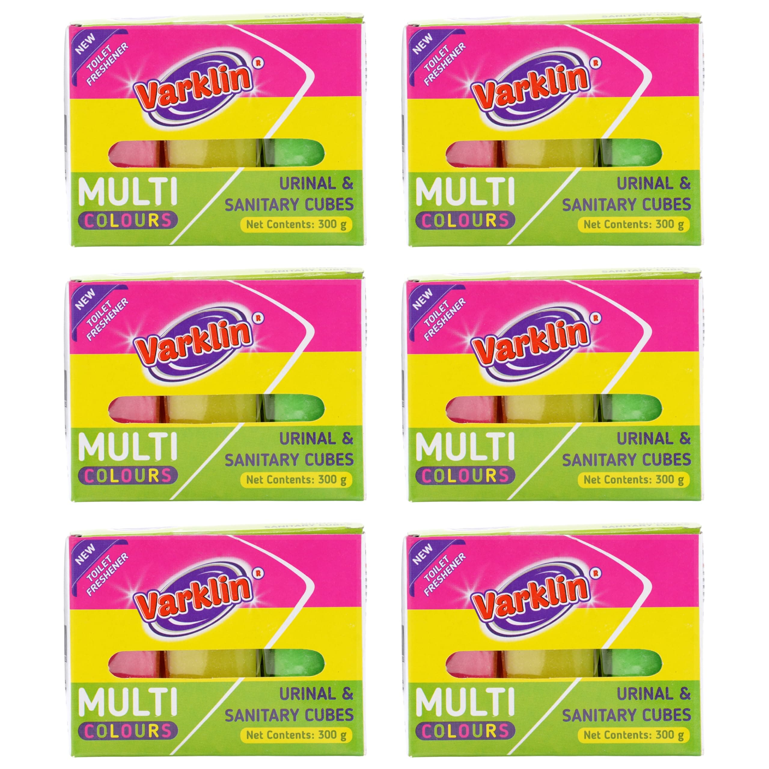 Varklin Multi Colour Urinal & Sanitary Cubes Pack of 72, Air Freshener Deodorizer for Toilets, Bathrooms & Washbasins - Long-Lasting Freshness for 30 Days, Eliminates Odours, Easy to Use, 1800g