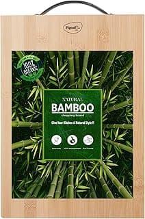 Pigeon By Stovekraft Large Natural Bamboo Wood Chopping Cutting Board for Kitchen Vegetables, Fruits & Cheese, BPA Free, Eco-Friendly, Anti-Microbial (34 x 24cm)| Brown