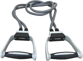 Kobo AC-67 Latex Double Resistance Tube with Grip Handle, 47.2-inch (Grey)