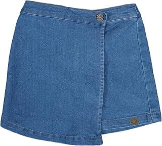 KiddoPanti Girls Denim Over Lap Shorts
