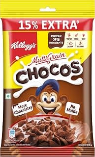 Kellogg's New Multigrain Chocos, 127G | Multigrain Energy, More Chocolatey | No-maida | Power Of 5 Nutrients Protein, Fibre, Iron, Calcium, Vitamins | Kids Breakfast Cereal