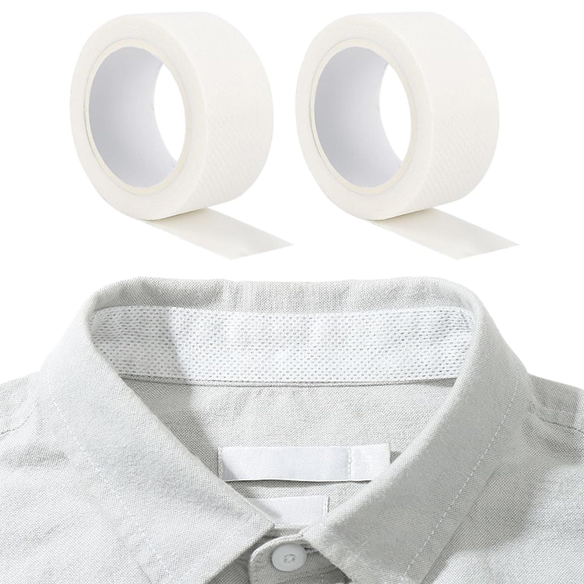 KLIFFOO 2 Pcs Collar Protector Sweat Tape, Disposable Sweat Absorbing Pad, Self-Adhesive Sweat Absorbing Pads for Shirt Collar, Hats Liner, Caps Brims, Against Collar Sweat & Stains Protector (PACK 2)