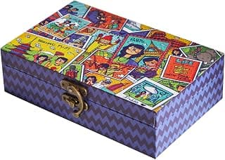 Chumbak Live to Travel Rectangular Storage Box, Engineered Wood
