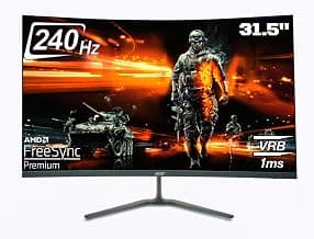 Acer ED320Q X2 31.5 Inch Full HD 1500R Curved VA Panel Gaming Backlit LED LCD Monitor I 1MS VRB, 240Hz Refresh Rate I AMD FreeSync Premium I 2 x HDMI(2.0) 1 x DP(1.4), Audio Out I 2W x 2 Speakers