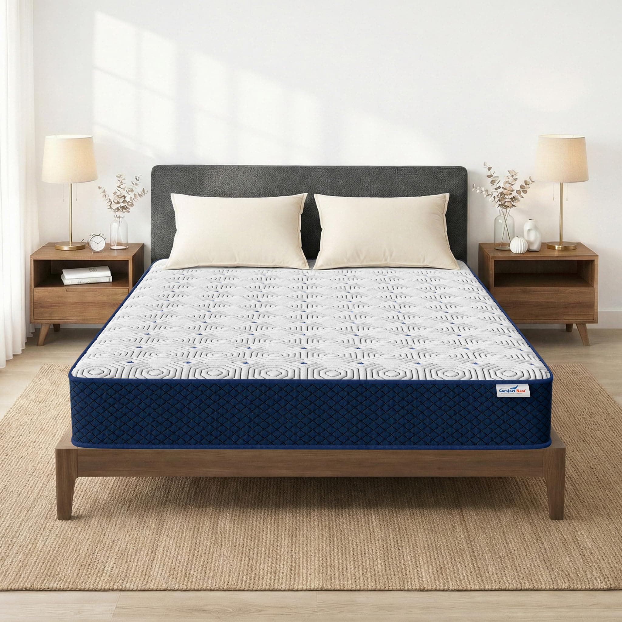 WARTIS COMFORT NEST Queen Size Mattress | Dual Comfort Mattress | Firm and Soft | Premium Knitted Viscose Fabric | 10 Years Warranty | 72x60x5 Inches