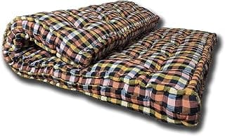 Deevine Craft Soft Thick 5-Inch Quilt Box Mattress | Gadda Medium Firm Soft Cotton Multicolour Mattress | Cotton Box Rectangle Type Single Bed Mattress (3X6 ft or 72X36X5 Inches)