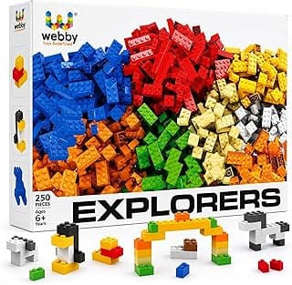 Webby ABS Building Blocks for Kids 250 Pieces Self Imagine Construction Set Toy STEM Learning Educational Birthday Gift for Boys Girls Age 6+ (Multicolor)
