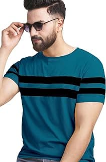 AUSK T-Shirt for Mens Double Stripes on Chest